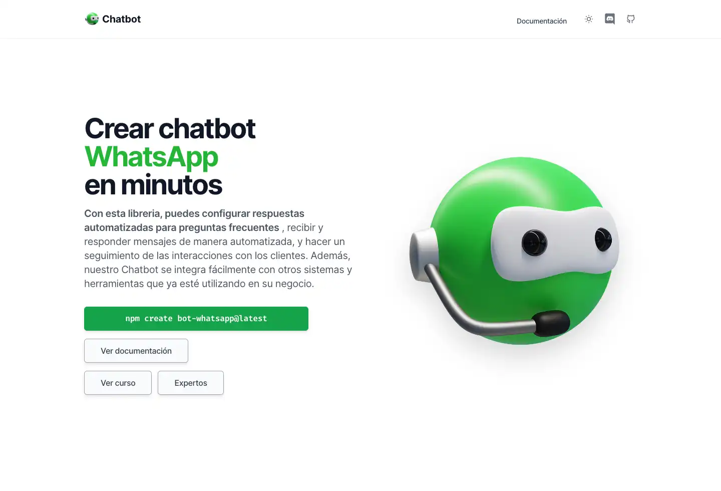 Crear chatbot WhatsApp en minutos — Servicio de chatbot para whatspp gratis proyecto OpenSource